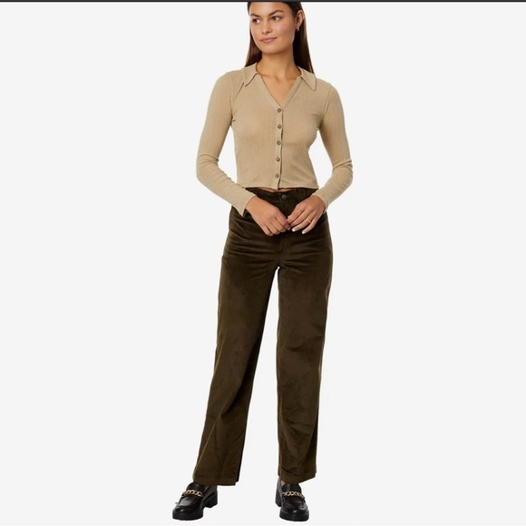 Madewell Variegated Rib V-Neck Polo Women’s Size L -NWOT - Picture 4 of 10